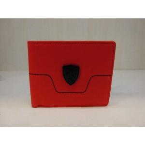 フェラーリ Ferrari 長財布 ウォレット 二つ折り ロゴ レザー 茶