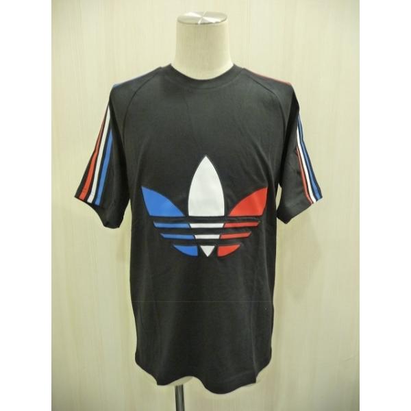 adidas　ORIGINAL　アディカラー トリコロール Tシャツ （ブラック）(GQ8920）