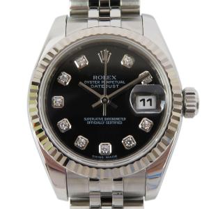 ロレックス ROLEX デイトジャスト 179174G Z番 10Pダイヤ 750WG レディース 腕時計 新品仕上げ/OH済【中古】｜brammare