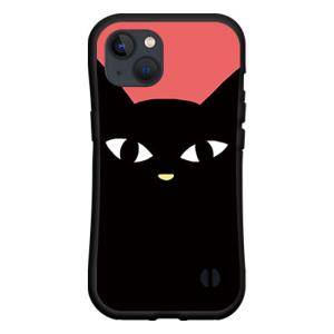 iPhone 14 衝撃吸収 耐衝撃 ハイブリッドケース アイフォン フォーティーン スマホ ケース カバー 黒猫（レッド）｜branch-berry