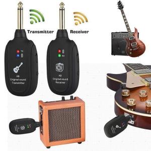 トランスミッターレシーバー エレキギターベース用UHF ギターワイヤレスシステム 内蔵充電式リチウム｜branch-shop