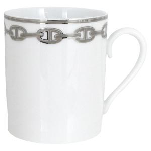 エルメス HERMES マグカップ Chaine d'Ancre platinum mug シェーヌダンクル プラチナ マグ 3226｜brand-across