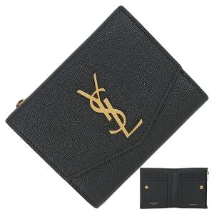 【極美品】サンローラン ファスナー付きパース(ミニウォレット) SAINT LAURENT 並行輸入 サンローラン 2つ折り財布 ロゴプレート