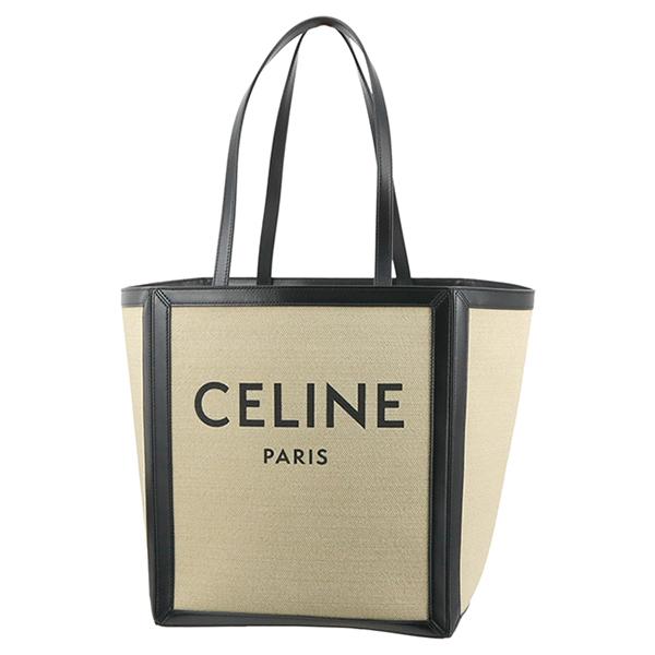 セリーヌ CELINE トートバッグ ラージ スクエア カバ キャンバス カーフレザーヴァニラ 74...