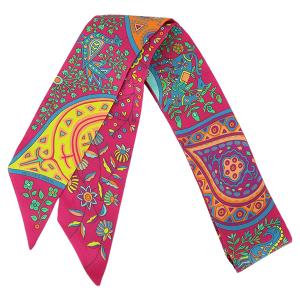 エルメス   アマゾンの祭典・バンダナ ツイリー シルクスカーフ 中古 GZ14 HERMES（エルメス） スカーフ アマゾンの祭典・バンダナ ツイリー