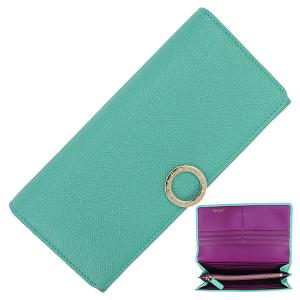 BVLGARI ブルガリ 二つ折り長財布 ウォレット 32447 グレー ピンク