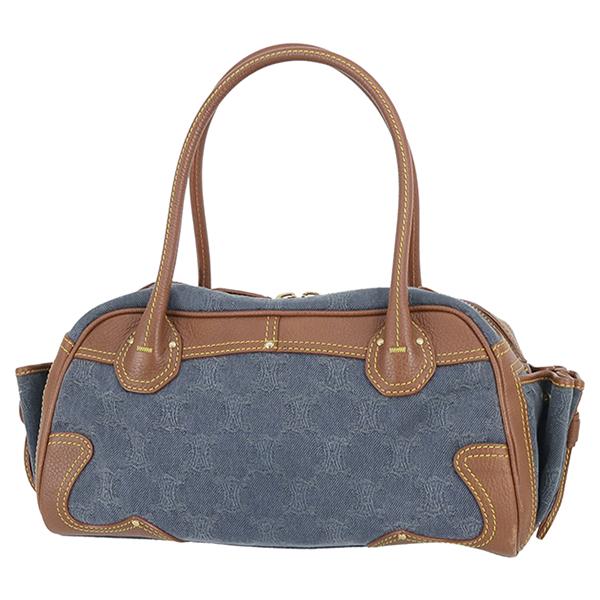 セリーヌ ハンドバッグ ショルダーバッグ マカダム レディース メンズ デニム ブラウン 9241