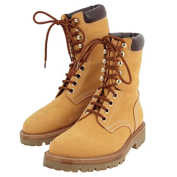 セリーヌ ブーツ 26cm メンズ レースアップ 編み上げ ヌバック タン h-a384sp