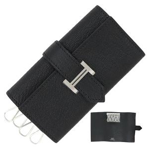 Bearn エルメス ベアンカードケース レザー ブラック シルバー金具