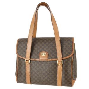 良品 セリーヌ キャンバス×レザー バーティカルカバ ハンド ショルダー バッグ CABAS（CELINE） セリーヌ ミニ バーティカル カバ ショルダーバッグ