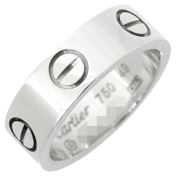 カルティエ ラブリングクラシック #49 約9号 K18WG ホワイトゴールド  h-h017