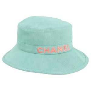 CHANEL シャネル 帽子 ハット CHANELロゴ Mサイズ コットン