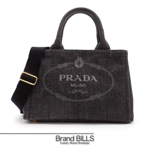 未使用品 PRADA プラダ カナパ トートバッグ ショルダーバッグ 2wa 1BG439 デニム ...