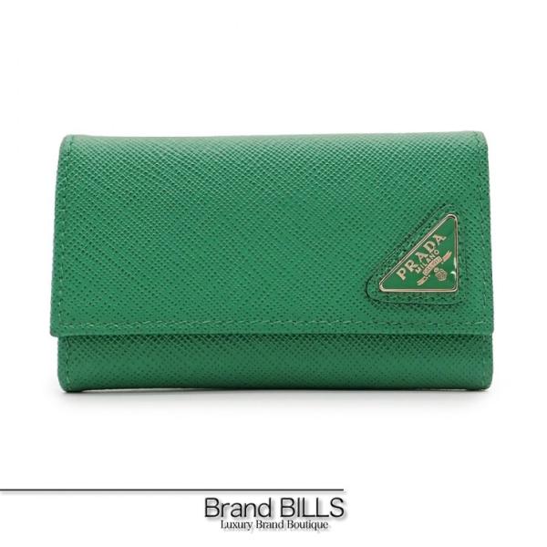 未使用品 PRADA プラダ 6連 キーケース 2PG222 サフィアーノ トライアングルロゴ MA...