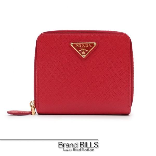 未使用品 PRADA プラダ コンパクトウォレット 折り財布 1ML036 サフィアーノ トライアン...