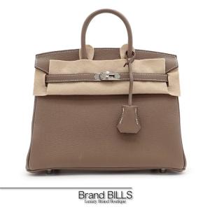 新品 HERMES エルメス バーキン25 ハンドバック 041344CK トゴ エトゥープ グレージュ シルバー金具 K刻印 レディース