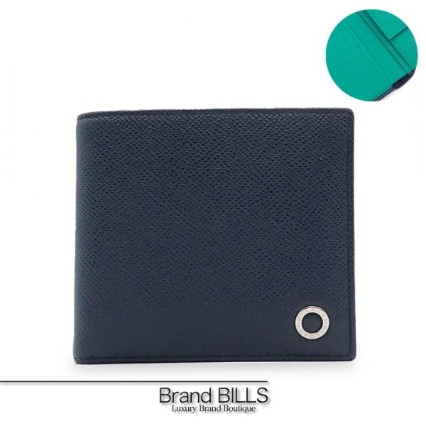 未使用品 BVLGARI ブルガリ・ブルガリ マン 折り財布 ダブルロゴ 288275 グレインレザ...