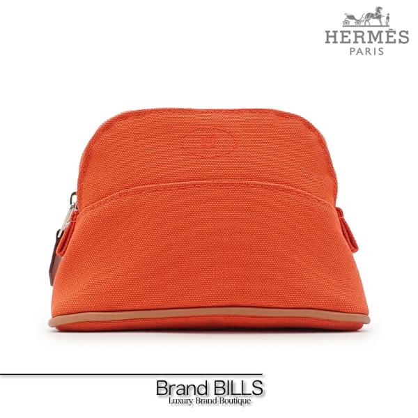 未使用品 HERMES エルメス ボリードポーチミニミニ 小物入れ H104772M Hロゴ コット...