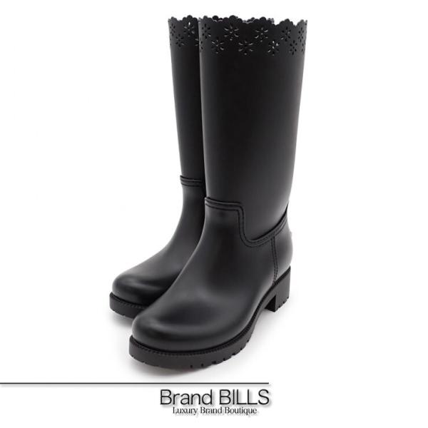 未使用品 MONCLER モンクレール ロゴ ワッペン レインブーツ ブーツ #36 23cm ラバ...
