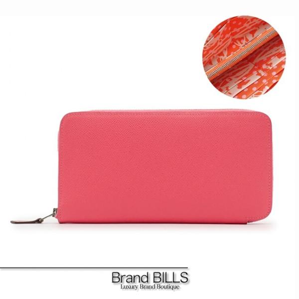 美品 HERMES エルメス アザップロング シルクイン 長財布 ラウンドファスナー 075188C...