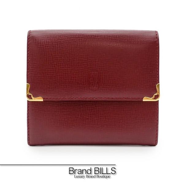 未使用品 Cartier カルティエ マストライン 三つ折り財布 ダブルホック L3000221 レ...