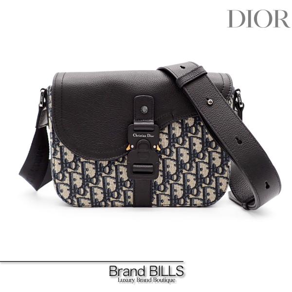 未使用品 Christian Dior クリスチャンディオール サドル フラップ付き メッセンジャー...