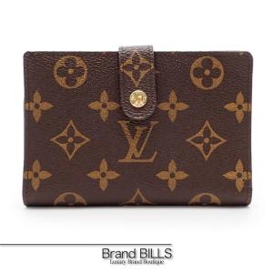 美品 LOUIS VUITTON ルイ・ヴィトン ポルトフォイユ・ヴィエノワ 折り財布 がま口 M61663 モノグラムキャンバス ブラウン レディース