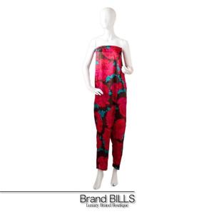 美品 STELLA McCARTNEY ステラマッカートニー チューブトップ ジャンプスーツ 415-133063 #38 シルク マルチカラー レディース 花柄