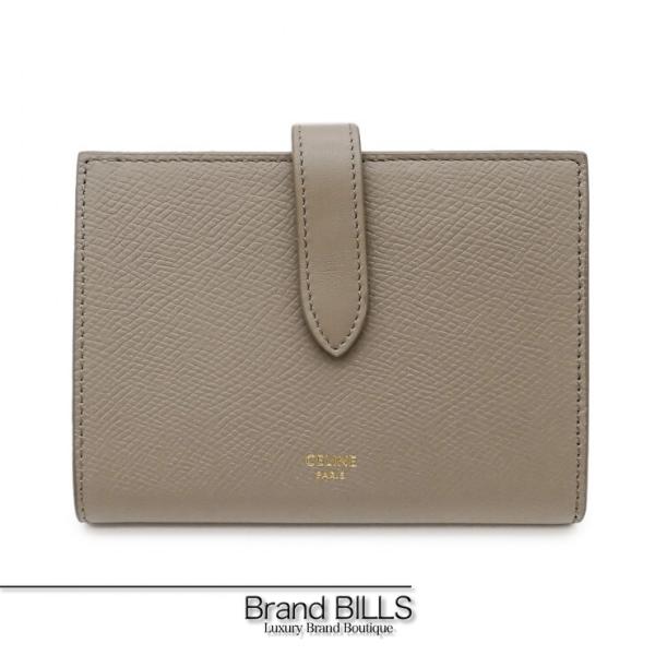 未使用品 CELINE セリーヌ ミディアム ストラップ ウォレット 二つ折り財布 10B643BF...