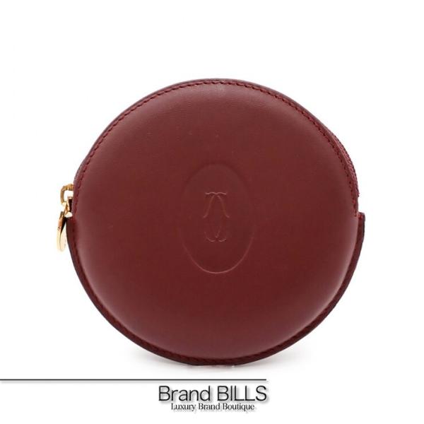 未使用品 Cartier カルティエ マストライン コインケース L3000111 レザー ボルドー