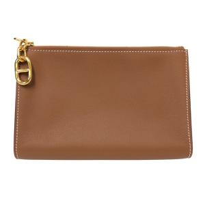 HERMES エルメス ジップアンゴー PM シェーヌダンクル ポーチ エバーカラー ブラウン 刻印あり【中古】【新品同様】【美品】レディース