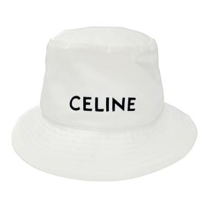 CELINE セリーヌ コットン ロゴ バケットハット レディース ホワイト 228021 帽子｜brand-color