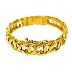 CHANEL シャネル ヴィンテージ クローバー モチーフ ラインストーン  