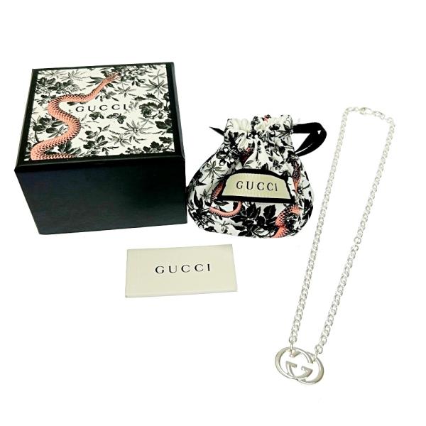 【箱付き】 GUCCI グッチ シルバー インターロッキングG ネックレス 28.1g 925刻印 ...