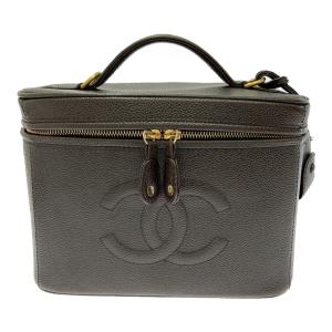 CHANEL シャネル キャビアスキン 2WAY バニティバッグ ブラウン 424966 ハンドバッグ