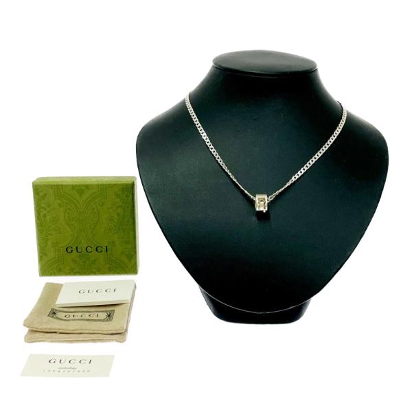 【箱付き】 GUCCI グッチ シルバー Gリング ネックレス 16.6g 925刻印 607375...