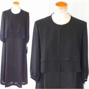 日本製 シフォン素材 前ファスナー ウエストア...の詳細画像3