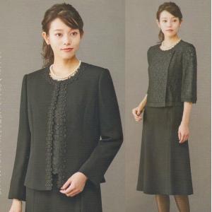 日本製 花柄ケミカルレースJA 羽織型 花柄ケミカルレースOP ゆとりシルエット ノーカラー衿 9号から19号展開 上質素材 オールシーズン対応 アンサンブル