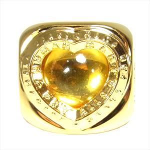 ヒューマンメイド HUMAN MADE 未使用品 HEART COLLEGE RING リング ゴールド系 15号程度 【極上美品】【中古】｜brand-life