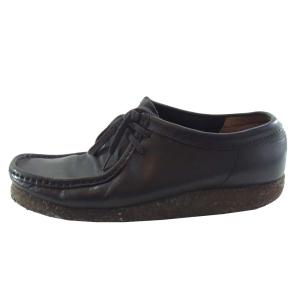 Clarks クラークス ワラビー モカシン ブーツ ブラック系 US9.5【中古】｜brand-life