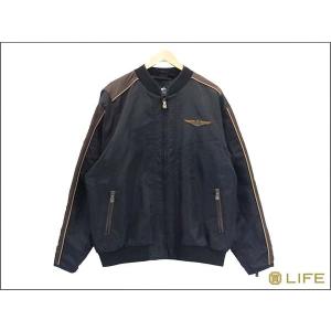 【中古】HARLEY-DAVIDSON ハーレーダビッドソン メッシュライニングナイロン ブルゾン ブラック系 XL 【本店】｜brand-life