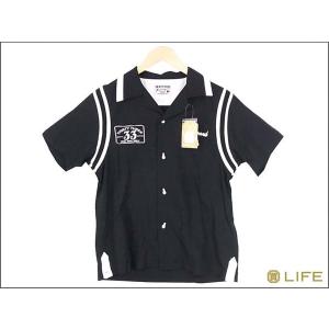 【中古】HOUSTON ヒューストン 40012 ボーリングシャツ ブラック系 M /本店｜brand-life
