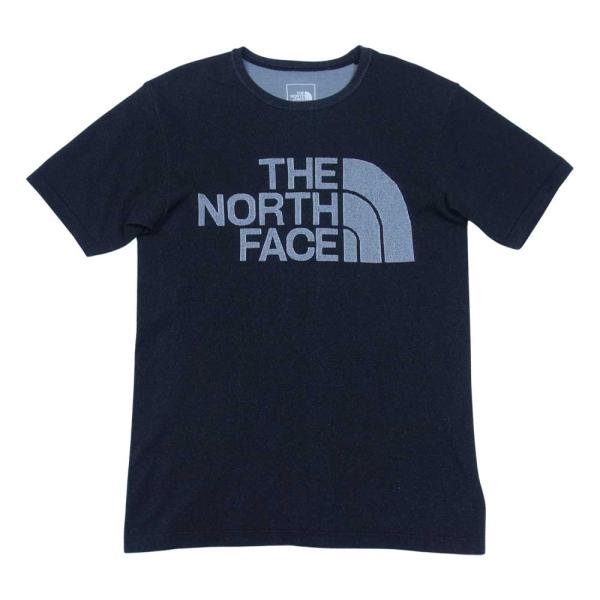 THE NORTH FACE ノースフェイス ウォッシュ加工 ロゴ クルーネック 半袖 Tシャツ ブ...