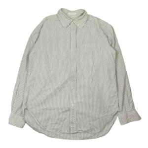 Engineered Garments エンジニアードガーメンツ 比翼 ストライプ シャツ ホワイト系 ネイビー系 S【中古】 【即決】｜brand-life