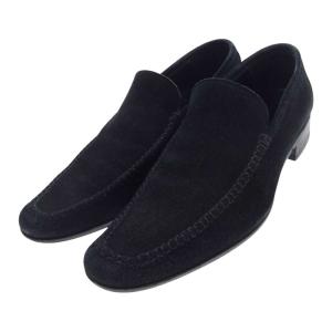 ヤンコ YANKO パンチドキャップトゥ レザーシューズ ブラック系 7.5