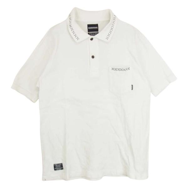 NEIGHBORHOOD ネイバーフッド ATNH-CS-05 ポロシャツ 半袖 刺繍 ホワイト系 ...