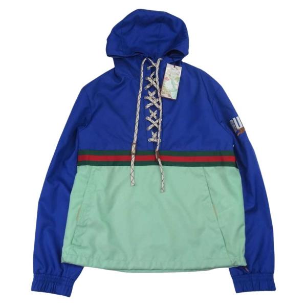 GUCCI グッチ GUCCI TIGER タイガー レースアップ プルオーバー アノラック ジャケ...