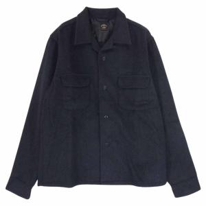 タウンクラフト TOWN CRAFT TAPEREDタグ ウール 長袖 オープンカラー シャツ ダークグレー系 M【中古】｜brand-life