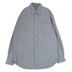 HOLLYWOOD RANCH MARKET ハリウッドランチマーケット 700083-891 H ロゴ ボタンダウン コットン 長袖 シャツ グレー系 4【中古】｜brand-life