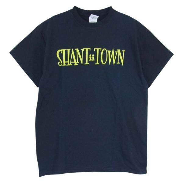 シャンティ SHANTii TOWN タウン フロントプリント クルーネック 半袖 Tシャツ ブラッ...